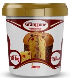 PANETONE EM PASTA COM GEMAS, ADIMIX, BALDE 10KG