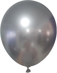 BALAO 9 PARTY PRATA CROMADO JOY C/25UN