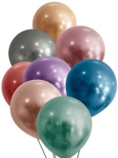 BALAO 9 PARTY SORTIDO CROMADO JOY C/25UN