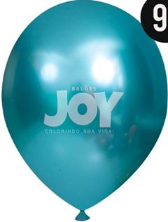 BALAO 9 PARTY VERDE CROMADO JOY C/25UN