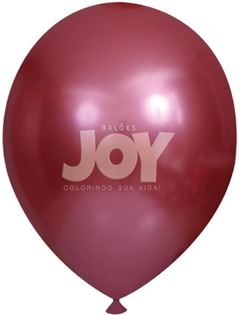 BALAO 9 PARTY VERMELHO CROMADO JOY C/25