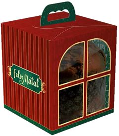 CAIXA MINI PANETONE JNL C/ALCA NOEL C/10