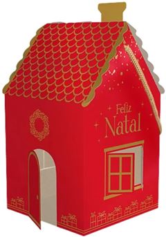 CAIXA MINI PANETONE CASINHA NAT LUZ C/10