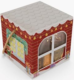 CAIXA MINI PANETONE C/ VISOR E ALCA CONTO NATAL PC/10UN
