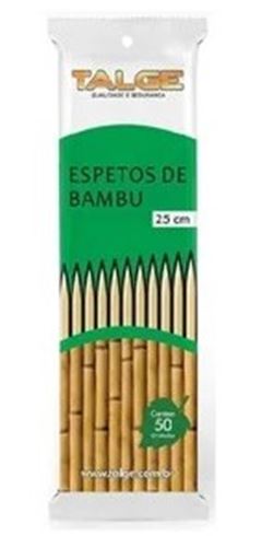 ESPETO DE BAMBU  TALGE 25CM C/50UN