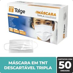MASCARA TNT TRIPLA ELASTICO TALGE C/50UN