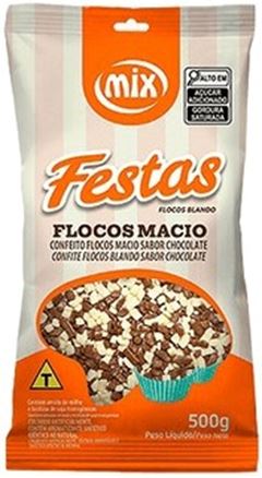 MIX CONFEITO FLOCOS MACIO SABOR CHOCOLATE MESCLADO 500G