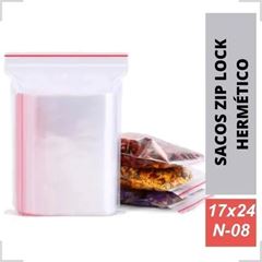 SACO PLASTICO ZIP TALGE N08 17X24 C/100
