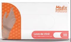 LUVA VINIL C/PO GG MEDIX PC/100UN