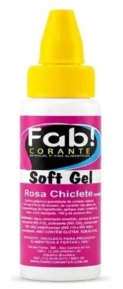 CFAB CORANTE SOFTGEL ALIM ROSA CHICLE 25G