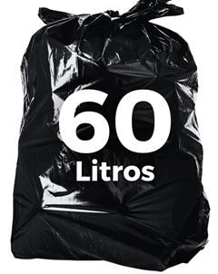 SACO DE LIXO PRETO 60L C/100UN