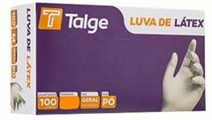 LUVA LATEX TALGE ”P” C/PÓ CX100UN