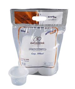 KIT POTE, GALVANOTEK G-312, 500ML, CAIXA COM 12 PACOTES DE 25 UNIDADES