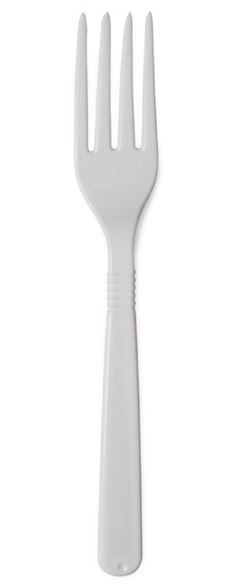 GARFO REFEIÇÃO LINHA FORTE, BRANCO, STRAWPLAST, CAIXA COM 10 PACOTES DE 50 UNIDADES