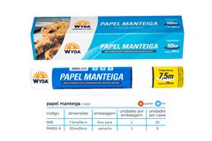 PAPEL MANTEIGA, WYDA, CAIXA COM 25 UNIDADES