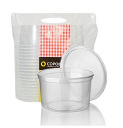 KIT POTE COM TAMPA COPOBRAS 500ML CAIXA COM 12 PACOTES DE 25 UNIDADES